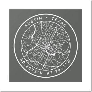 Austin Map Posters and Art